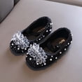 thumbnail image 5 of YHAJDS Girls Pearl Rhinestone Mary Jane Flats Elastic Sequin Ballet Princess Shoes, 5 of 5