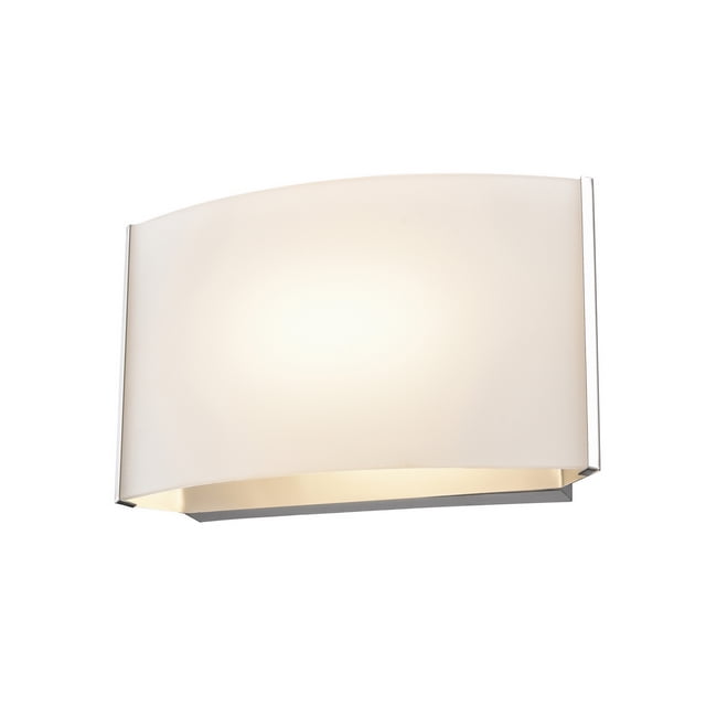 DVI Canada Vanguard CCT LED Wall Sconce Chrome Half Opal Glass 8W Indoor