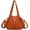 Brown, variant on CoCopeaunts Womens Tote Handbag Leather Crossbody Purse Multi Pockets Shoulder Bag Retro Hobo Top Handle Bag