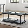 thumbnail image 4 of Furniture of America Drewden Wood 1-Shelf Coffee Table in Antique Blue, 4 of 6