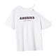 thumbnail image 5 of Camiseta para mujer verano simple ligero cuello redondo camiseta para ir de compras viajar SG, 5 of 7