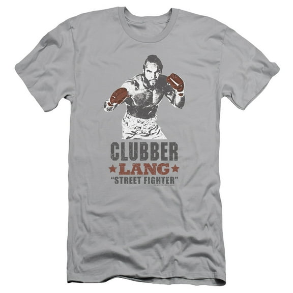 Rocky Iii Clubber Adult 30/1 T-Shirt Silver
