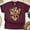 Maroon, variant on Peace Love Football Shirt | Cute Bow and Helmet Game Day Tee, Gold, Size XL