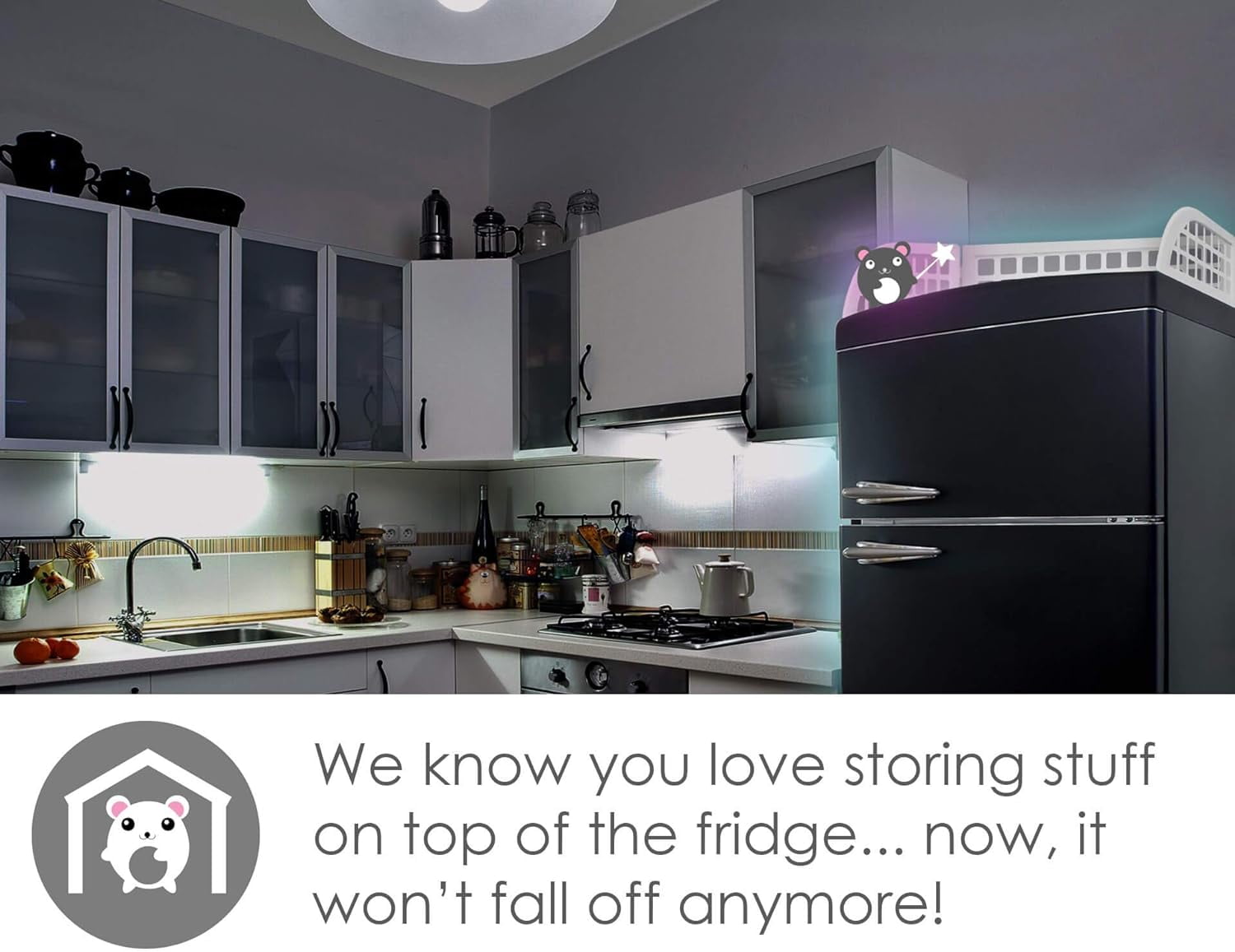 Haus Maus The Original Laundry Guard - Stop Laundry Falling Behind Washer/Dryer - Invented by a US Mom - Made in North America - Magnetic - Fits Most Front Loading Machines - Top of Fridge - Grey