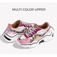 thumbnail image 3 of LUCKY STEP Fashion Colorblock Chunky Sneakers Retro Dad Casual Shoes,Leopard&Fushia,Womens, 3 of 10