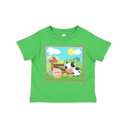 

Inktastic Farm Animals with Cow Chick and Pig Gift Toddler Boy or Toddler Girl T-Shirt