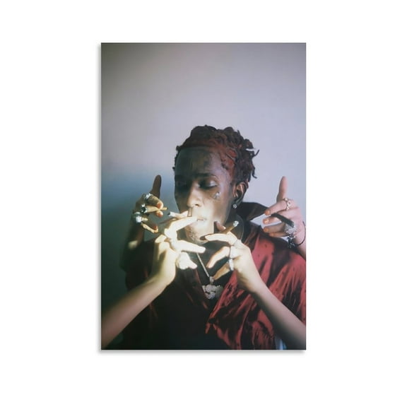 Young Thug1 Rapper Art Mural Poster Canvas Wall Art Prints Poster Gifts Photo Picture Painting Posters Room Decor Home Decorative 12x18inch(30x45cm)