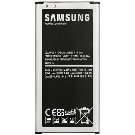 Samsung Galaxy S5 Cell Phone Battery EB-BG900BBU, 2800mAh, 3.85V Li-ion, 10.78Wh