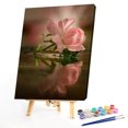 thumbnail image 1 of Cuadros Decorativos Pintura al óleo acrílica por números Flores Reflexión Kit de imagen digital hecho a mano Tmvgtek embutido en tela, 1 of 9
