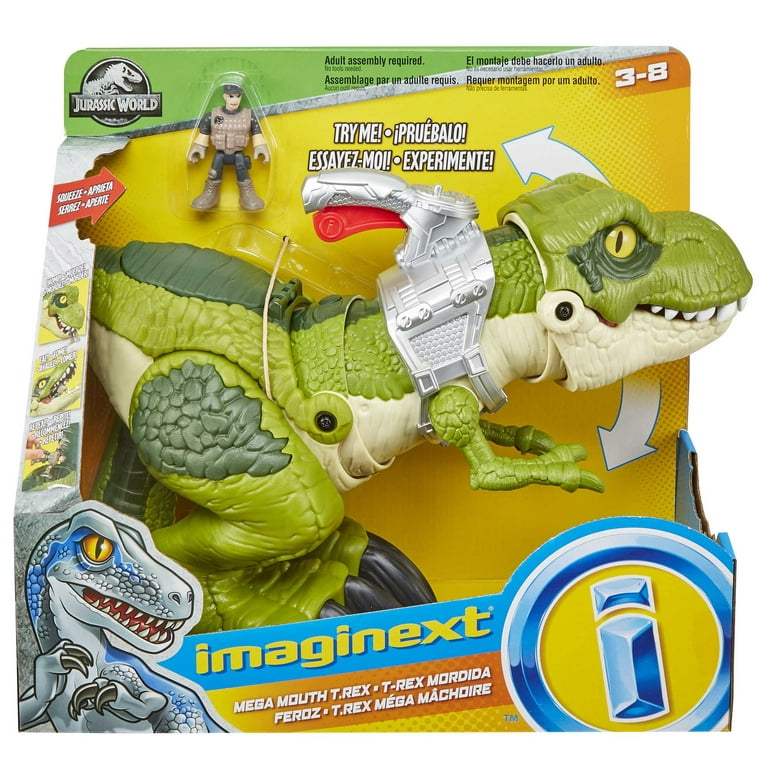 JURASSIC WORLD - FIGURINE DINOSAURE T-REX MEGA MACHOIRE