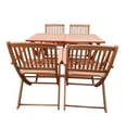thumbnail image 4 of Imerelez Foldable Patio Dining Set - 4 Folding Chairs & 1 Dining Table, Indoor and Outdoor, Teak, 4 of 9