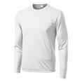 thumbnail image 5 of Mens Long Sleeve PosiCharge Competitor Polyester Tee Shirt White M, 5 of 8