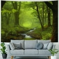 thumbnail image 4 of Shiartex  Forest Tapestry Nature Tree Cave Tapestry Wall Hanging Misty Forest Tapestry Rainforest Tapestry Landscape Wall Tapestry Jungle Creek Psychedelic Tapestry for Living Room 40x30inch, 4 of 6