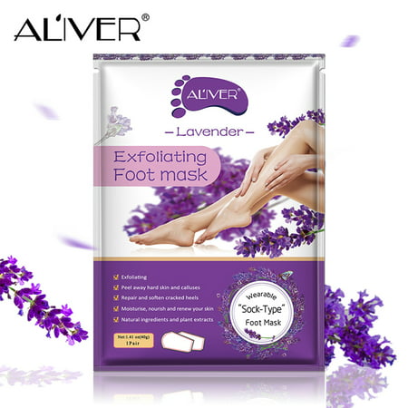 ALIVER Foot Care Mask Removing Callosity Cuticle Dead Skin Exfoliating Tool Anti-stinks Moisture Whitening Nursing