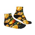 thumbnail image 3 of Bingfone Tangerine Design Patterned Men'S Women'S Casual Cotton Socks, 3 of 9