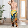 thumbnail image 2 of Hirioo Colorful Cloud Butterfly Sunflower for Men's PJ Pajama Pants Sleep Pants Men's Home Trousers with Pockets,S-3XL-X-Large, 2 of 6
