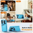 thumbnail image 2 of Vizvera for Samsung Galaxy S25 Plus Wallet RFlD Cards Holder,Camera Control,Camera Cover,Rugged Shockproof Silicone Protective Phone Case-Light Blue, 2 of 7