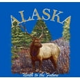 thumbnail image 2 of Adventure Society Alaska Long Sleeve Adult Hooded Sweatshirt-Medium-Blue, 2 of 3