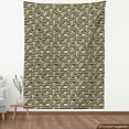 thumbnail image 3 of Ambesonne Indie Fabric by the Yard Upholstery, Stripes Tropical Bananas, 5 Yards, Black White Yellow, 3 of 4