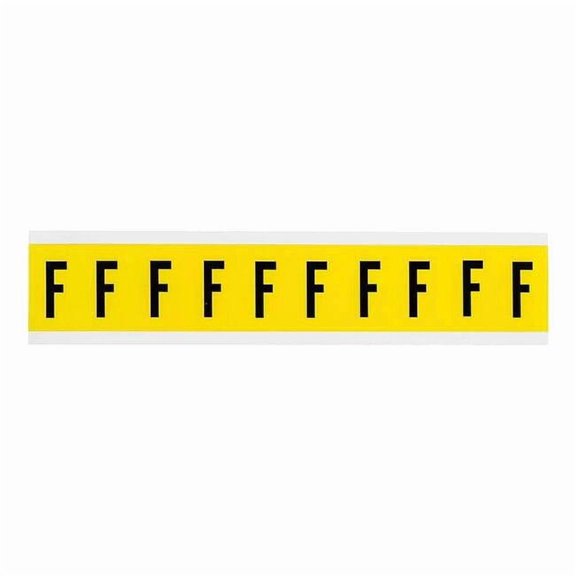 Brady LetterLabel,Vinyl,1-1/2 in H,7/8 in W 3430-F