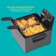 thumbnail image 6 of Presto 5 Qt Dual Basket Pro Fry Immersion Element Black Deep Fryer 05489, 6 of 15