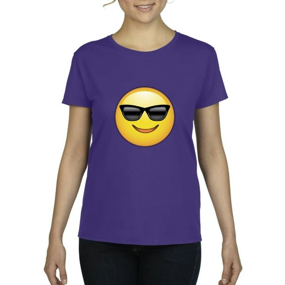 IWPF - Women's T-Shirt Short Sleeve - Emoji with Sunglasses