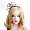 thumbnail image 1 of LSHDXD Diadema de telaraña de Halloween para mujer, brillante, brillante, acrílico, diamantes artificiales, diadema, bandas para el cabello para decoraciones de Halloween, suministros para fiestas, 1 of 1