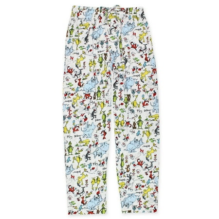Dr. Seuss Grinch Cat in the Hat Mens Adult Pajama Bottom Sleep Pants MF20405PT