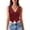 Red Tank Tops, variant on Women Tank Tops Summer Sleeveless V-Neck Solid Color Lace Trimmed Slim Fit Back Detail Button Front Camisole Tops Breathable Female Camis
