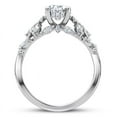 thumbnail image 2 of Spot Jewelry 2 Ct Oval Cut Moissanite Engagement Ring - Butterfly & Bee Vine Twist Solitaire Ring for Women - 14K White Gold Plated Diamond Ring for Wedding & Engagement, 2 of 3