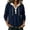 Navy, variant on yillto Womens Sweater Hooded Knit Long Sleeve Sweatshirt Plus Size V Neck Loose Fashion Casual Tops