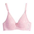 thumbnail image 2 of Summer Savings Akafmk Plus Size Womens Bras, Push Up Bras for Women, Women's Soft Steel Bra Summer Lace Thin Breathable Adjustable Sagging No Sponge Plus Size Bra Pink L, 2 of 3
