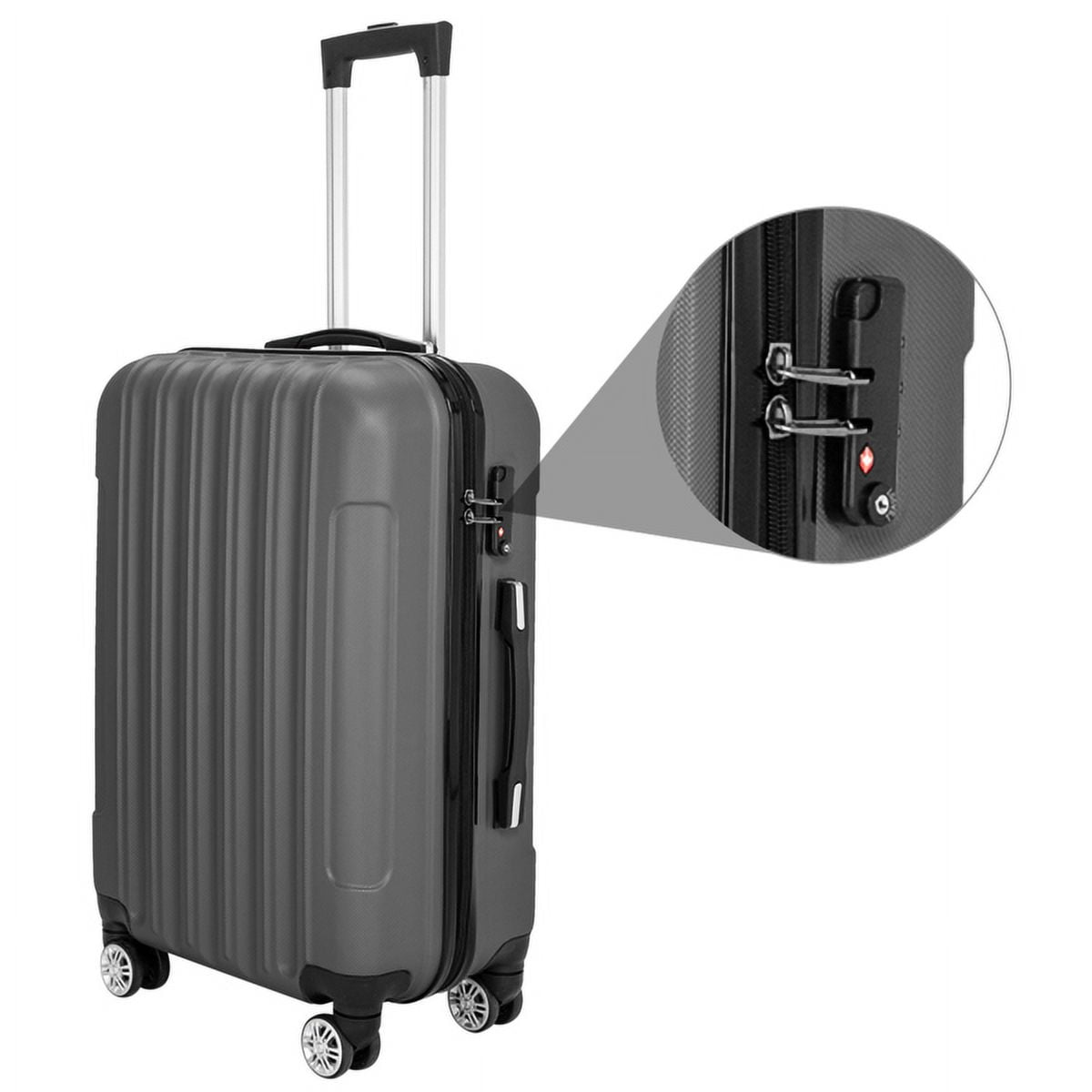 Cotinse Luggage Set Suitcase,3-In-1 Multifunctional Large Capacity Traveling Storage Suitcase Luggage Set,Dark Gray
