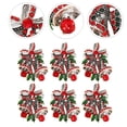 thumbnail image 3 of CIMAXIC christmas 6pcs Christmas Napkin Rings Bell Napkin Rings Xmas Dining Table Setting Decoration,2.36"X1.77"X1.77", 3 of 4