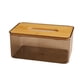 thumbnail image 2 of Contenedores de almacenamiento, Caja de pañuelos de madera transparente, Cajón de pañuelos de escritorio para el hogar, Caja de almacenamiento de servilletas, Caja de pañuelos de plástico, 2 of 6