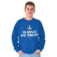 thumbnail image 5 of In Space We Trust Rocket Ship Science Sweatshirt for Men or Women Brisco Brands X, 5 of 6