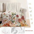 thumbnail image 5 of Spring Floral Blanket Soft Cozy Warm Throw Blanket for Couch, Plush Fuzzy Flannel Fleece Blankets for Sofa, Summer Botanical Watercolor Blooming Rustic Bed Blankets Lightweight Gifts for Men, 30"x40", 5 of 9