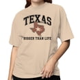 thumbnail image 2 of Smartprints Texas Bigger Than Life Women's T-Shirt Natural, Cotton, S, 2 of 4