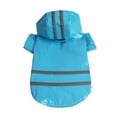 thumbnail image 2 of Chien Imperméable Imperméable Réfléchissant Chiot Veste à Capuche Manteau Vêtements pour Animaux de Compagnie, 2 of 8