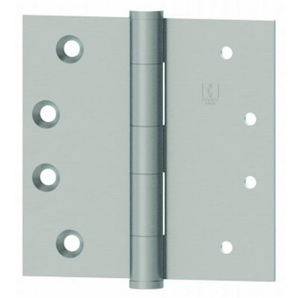 Hager 12793123 3.5 x 3.5 in. Full Mortise Five Knuckle Plain Bearing Standard Weight Hinge, No. 010886 Bright Brass