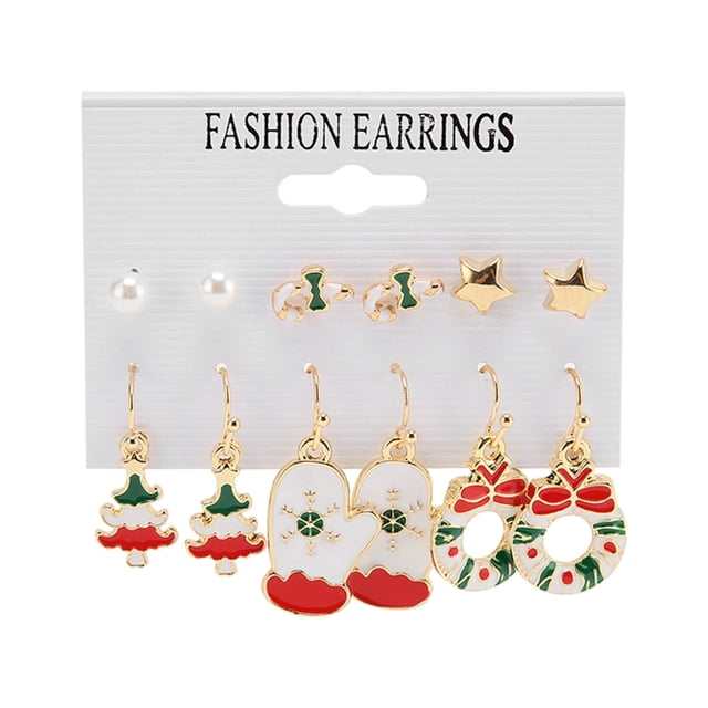Christmas Tree Earrings, Christmas Earrings Set Exquisite Workmanship Practical Fashionable For Daily