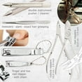 thumbnail image 2 of brand quality 10 piece manicure pedicure grooming kit set for professional finger & toe nail care scissors clipper fashion leather case in gift box, Made by (00286), 2 of 5