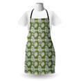 thumbnail image 3 of Green and White Apron, Abstract Calla Lily Flowers in White with Green Leaves, Unisex Kitchen Bib with Adjustable Neck for Cooking Gardening, Adult Size, Olive Green Sage Green, by Ambesonne, 3 of 4