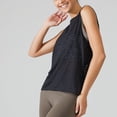 thumbnail image 4 of SWSMCLT Women's Soft Tank Top Running Top Cotton Fall Split Basic Vest Yoga Workout Loose Backless Summer Black Medium, 4 of 4
