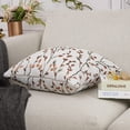 thumbnail image 5 of Classical Embroidery Jacquard Orange Square Decorative Throw Pillow Case Cushion Cover 18x18 inch, 5 of 6