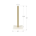 thumbnail image 4 of Happimess Jules Glam Square Metal Weighted Marble Base Paper Towel Holder, Gold/White, 4 of 6