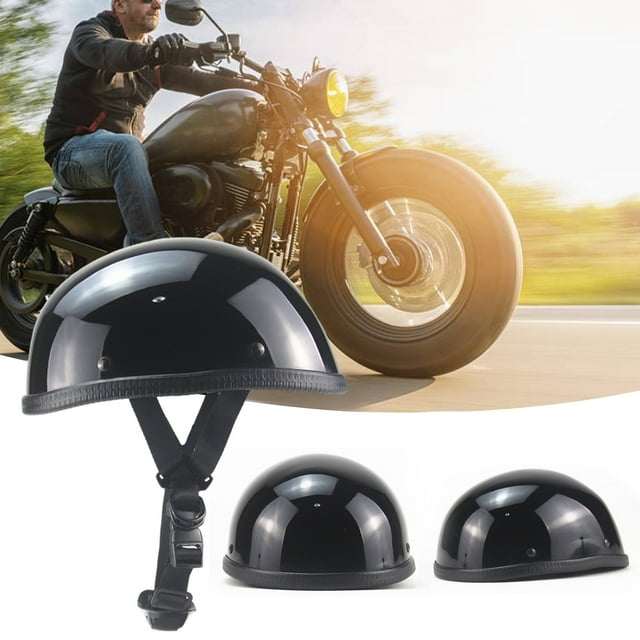 LJNYFDC Lightweight Motorcycle Helmet Retro Motorcycle Helmet Ultra Thin Breathable Lining Sweat Absorbent Lightweight Easy to Clean Weather Resistant Low Profile Comfortable and Durable