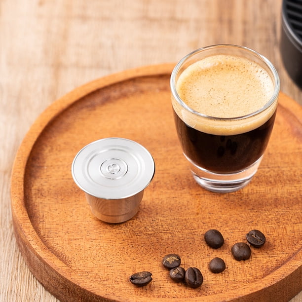 Filtro de cápsula de café reutilizable de acero inoxidable recargable para máquinas Nespresso