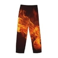 thumbnail image 3 of Lsque Fiery Orange Flames Energy Print Men's Pajama Pants, Lounge Pant - Comfortable Home Wear,Elastic Waistband, Stylish Design-XX-Large, 3 of 9