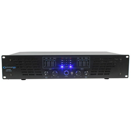 Technical Pro AX3000 3000 Watt 2 Channel 2U DJ Power Amplifier w/ 3 Band (Best Dj Amplifier Reviews)